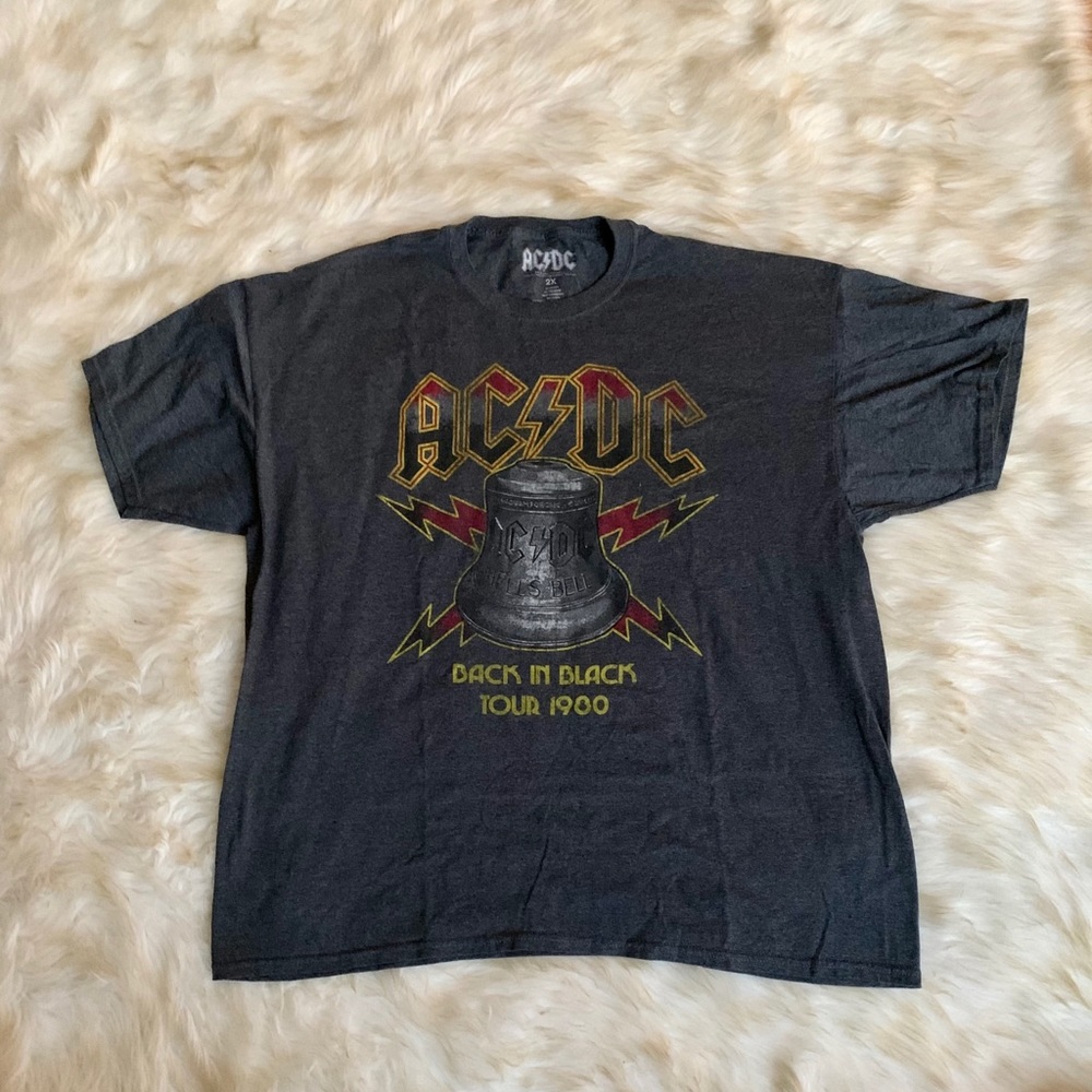 New AC/DC Back In Black Tour 1980 T-shirt 2X